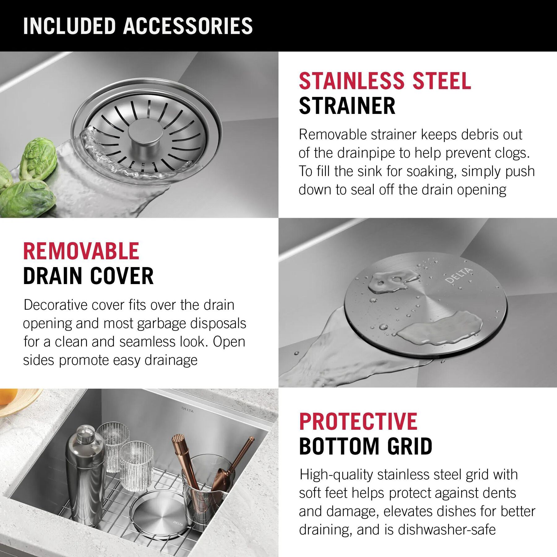 17&rdquo; Workstation Undermount Single Bowl 16 Gauge Stainless Steel&nbsp;Bar Prep Kitchen Sink with&nbsp;WorkFlow&trade; Ledge and Accessories
